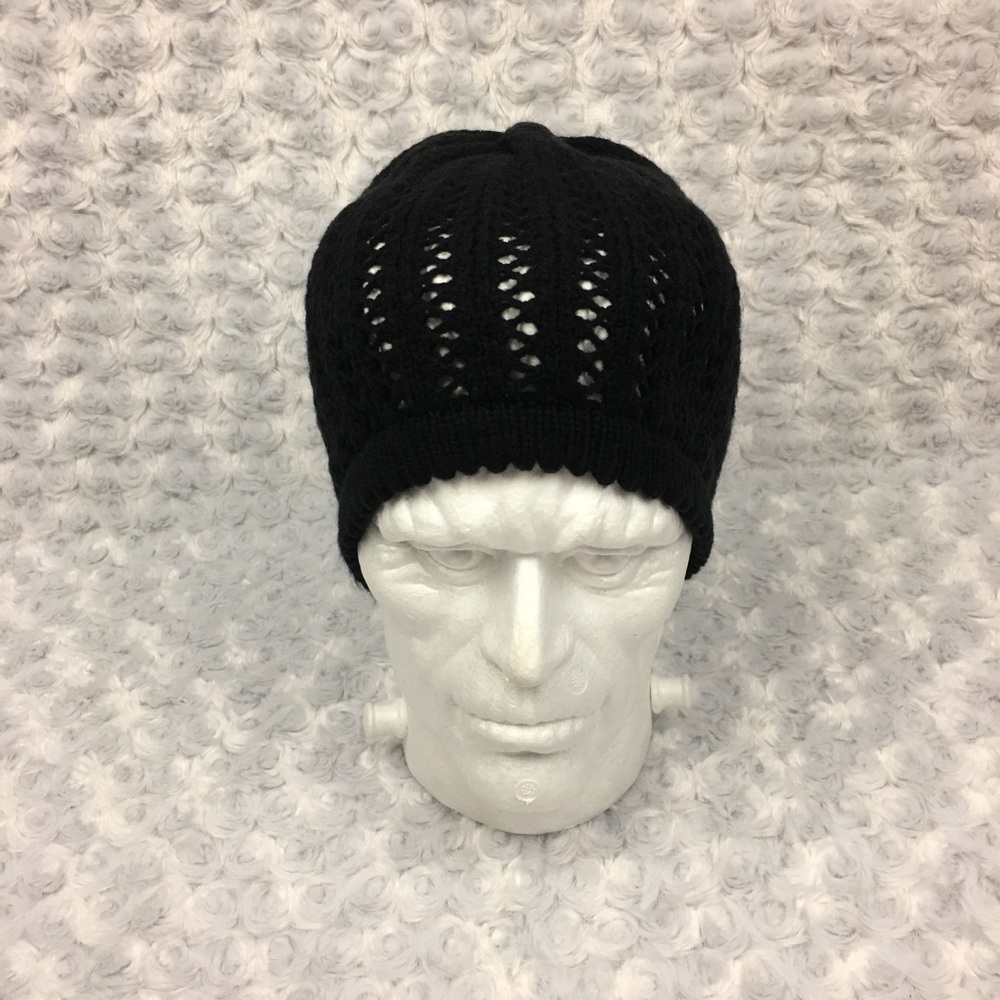 Black Knitted Fall Winter Hat‎ Beanie Skully